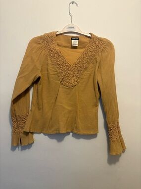 Mustard yellow boho top